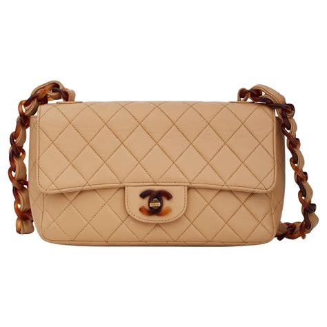 Chanel Tortoise Shell Chain Flap Bag 